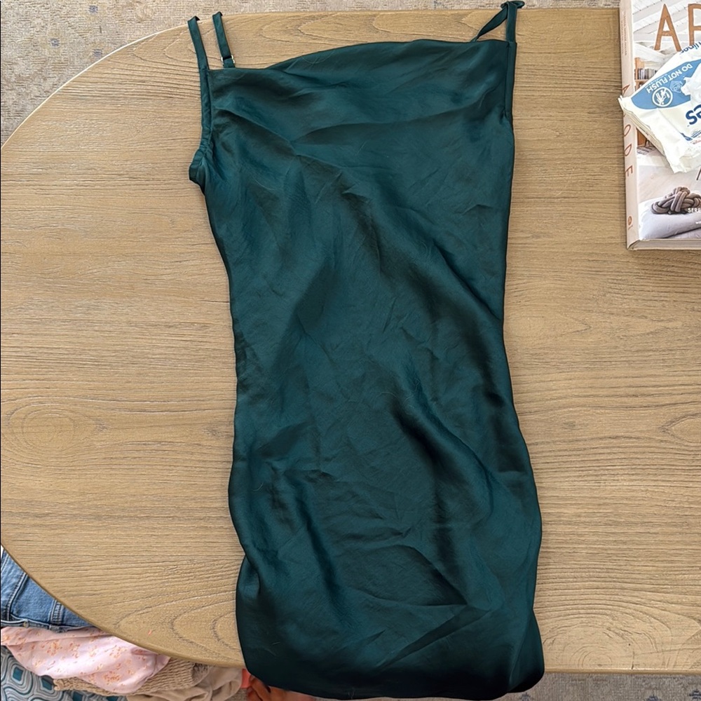 Express Green Spaghetti Strap Slip Dress